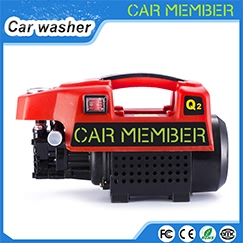washing car with pressure washer